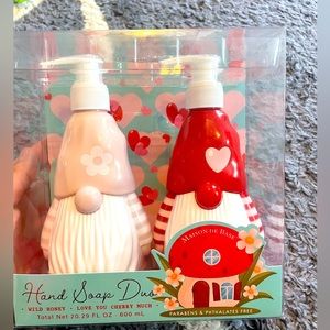 Gnome hand soap duo bathroom decor